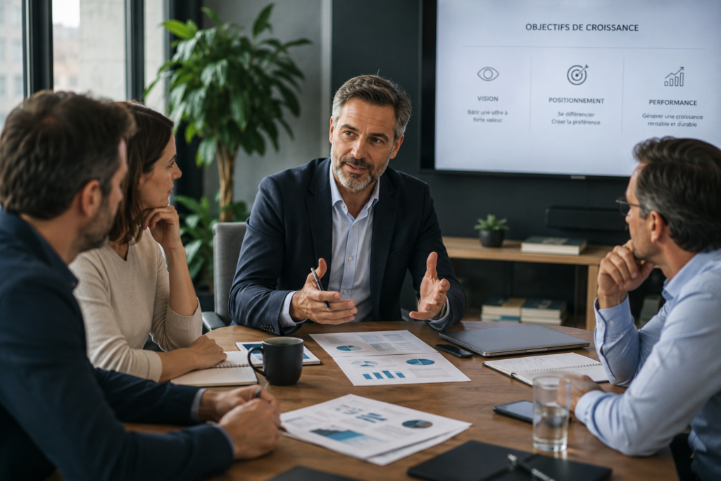 Direction marketing externalisée — réunion de pilotage